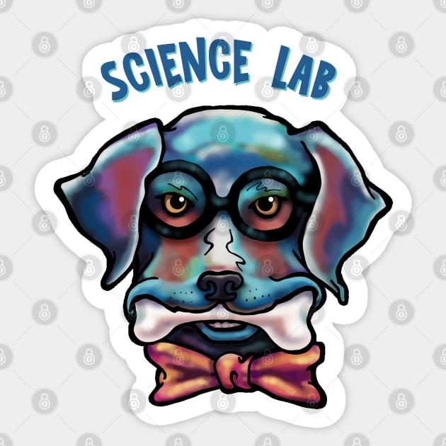 Science Lab Dog Sticker by Jitterfly